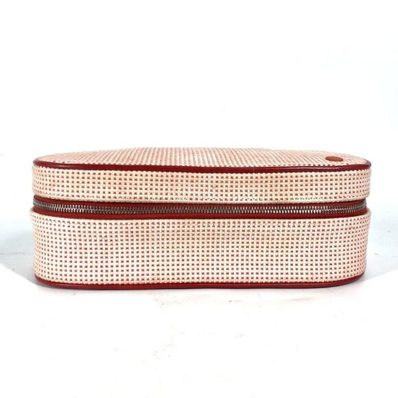 HERMES Serie logo Escal Makeup pouch Cosmetics Pouch Pouch Canvas pink